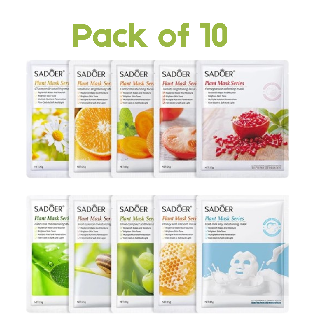 SADOER Face Masks Pack of 10